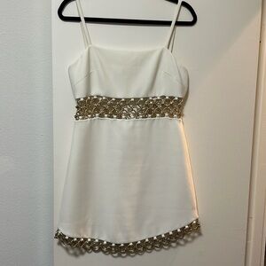 Alexis Gaudy Dress in White / Size Small
